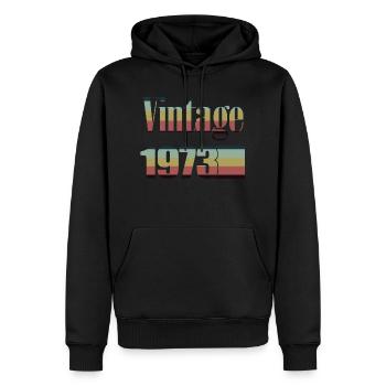1973 Birthday 1973 Born in 1973 Birthday - Men’s Premium Organic Hoodie - black - Front - Nico (187cm)
