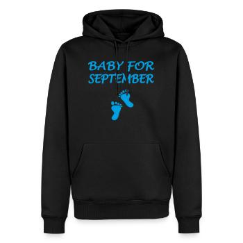 Baby for SEPTEMBER - Sweat à capuche Premium bio Homme - noir - Devant - Nico (187cm)