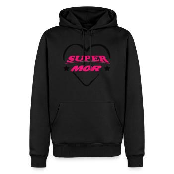 SUPER MOR - Sweat à capuche Premium bio Homme - noir - Devant - Nico (187cm)