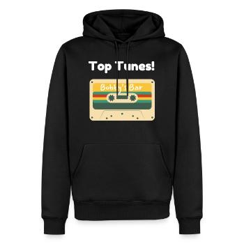 Bobbys Bar - Men’s Premium Organic Hoodie - black - Front - Nico (187cm)