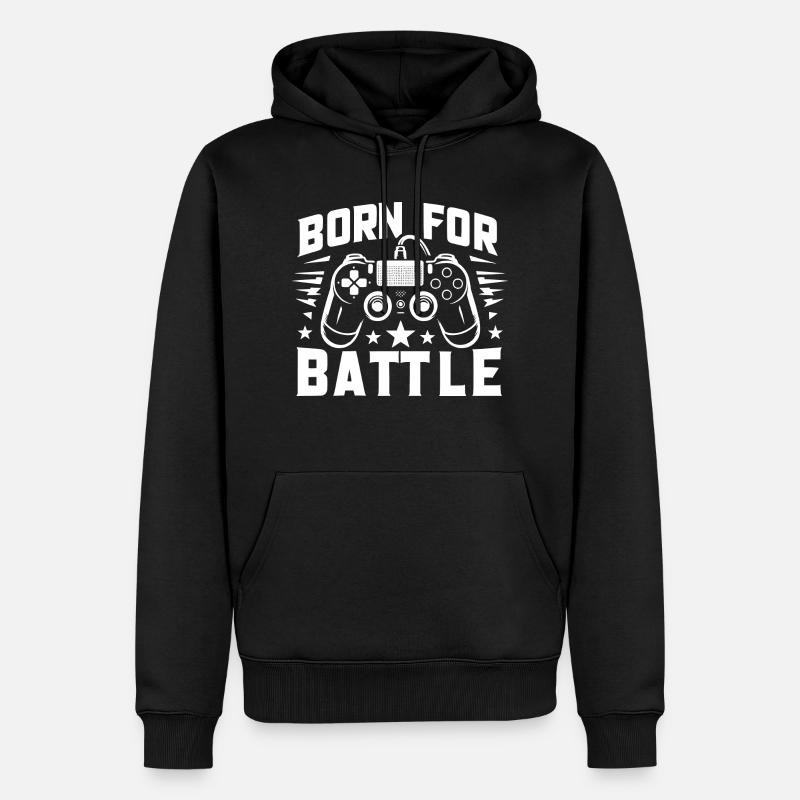 Né pour le combat - Sweat à capuche Premium bio Homme - noir