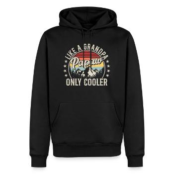 Like A Grandpa Papaw Only Cooler Retro Fathers Day - Men’s Premium Organic Hoodie - black - Front - Nico (187cm)