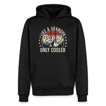 Like A Grandpa Pappy Only Cooler Retro Fathers Day - Men’s Premium Organic Hoodie - black - Front - Nico (187cm)