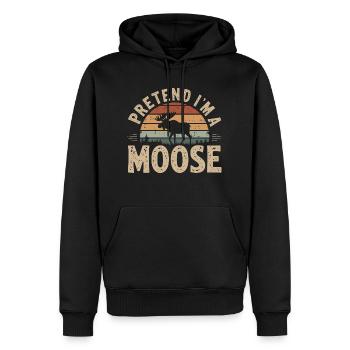 Witziger Elch-Spruch - Männer Premium Bio Hoodie - Schwarz - Vorne - Nico (187cm)