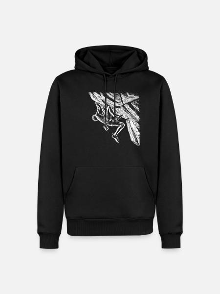 Grimper - Sweat à capuche Premium bio Homme - noir