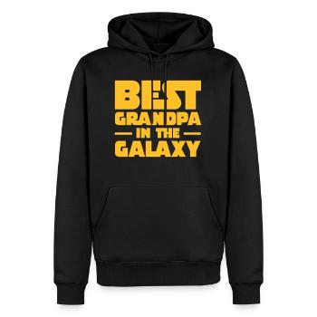 Best Grandpa In The Galaxy - Männer Premium Bio Hoodie - Schwarz - Vorne - Nico (187cm)