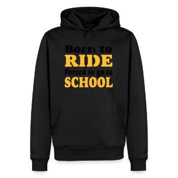 ride - Men’s Premium Organic Hoodie - black - Front - Nico (187cm)