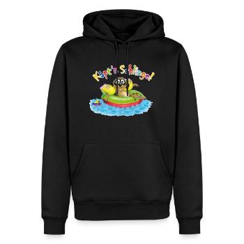 Capitaine coquin - Sweat à capuche Premium bio Homme - noir - Devant - Nico (187cm)