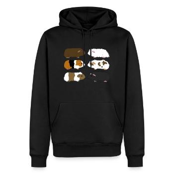 sechs Meerschweinchen - Männer Premium Bio Hoodie - Schwarz - Vorne - Nico (187cm)