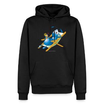 Ameise im Liegestuhl - Männer Premium Bio Hoodie - Schwarz - Vorne - Nico (187cm)