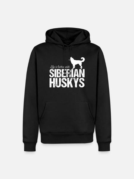 Husky husky - Men’s Premium Organic Hoodie - black