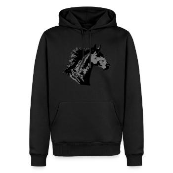 Beautiful Horse Head - Männer Premium Bio Hoodie - Schwarz - Vorne - Nico (187cm)