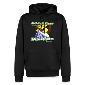 BBaC Mestre Repique - Sweat à capuche Premium bio Homme - noir - Devant - Nico (187cm)