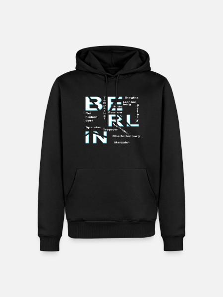 Berlin - Männer Premium Bio Hoodie - Schwarz