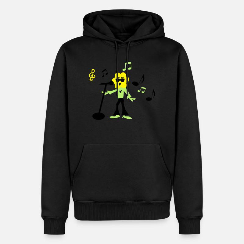 sonnenblume - Männer Premium Bio Hoodie - Schwarz