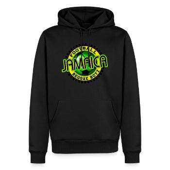 football jamaica reggae boyz - Sweat à capuche Premium bio Homme - noir - Devant - Nico (187cm)