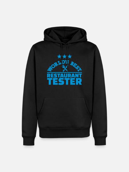 Restaurant tester - Sweat à capuche Premium bio Homme - noir