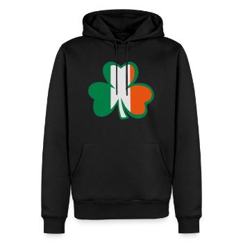 ♥ټ☘Kiss the Irish Shamrock to Get Lucky☘ټ♥ - Men’s Premium Organic Hoodie - black - Front - Nico (187cm)