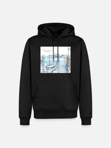Venice Gondola Italy - Men’s Premium Organic Hoodie - black