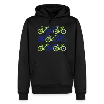 cyclisme - Sweat à capuche Premium bio Homme - noir - Devant - Nico (187cm)