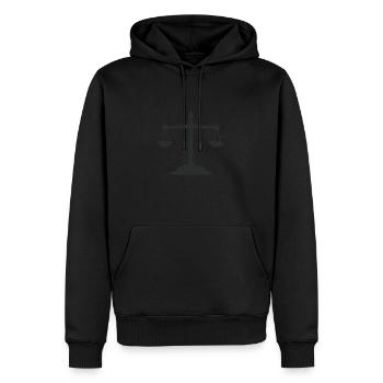weight scale - Men’s Premium Organic Hoodie - black - Front - Nico (187cm)