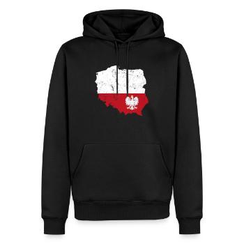 Poland Polish flag eagle Polska gift - Men’s Premium Organic Hoodie - black - Front - Nico (187cm)