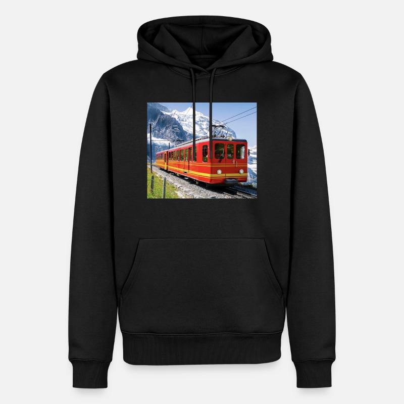 Jungfraujoch - Sweat à capuche Premium bio Homme - noir