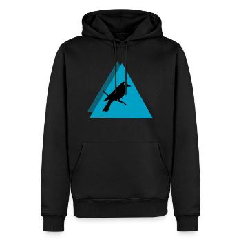 Bird Vogel - Sweat à capuche Premium bio Homme - noir - Devant - Nico (187cm)