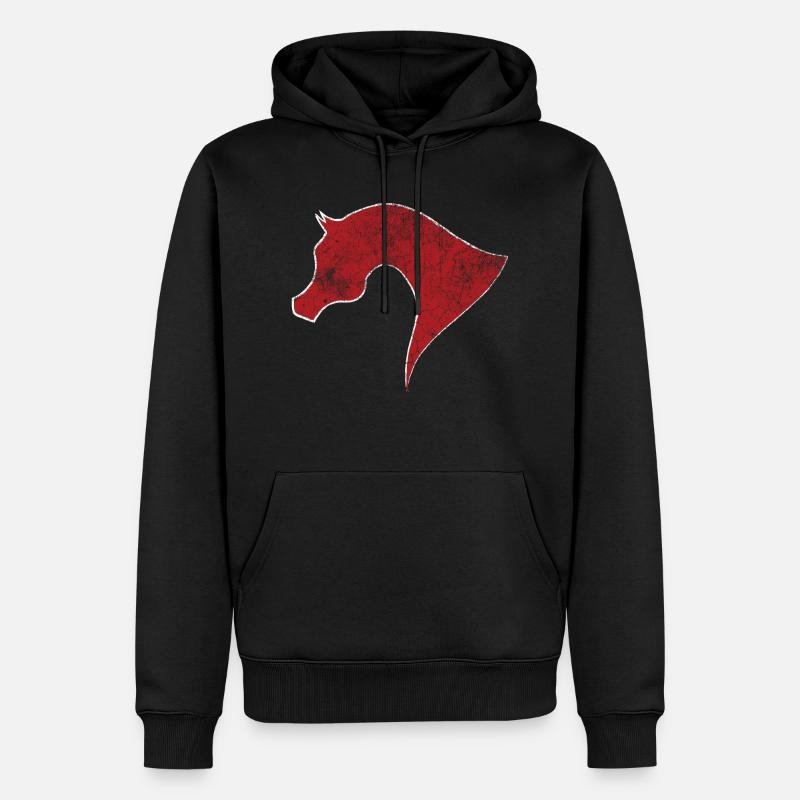 arabic horse - Sweat à capuche Premium bio Homme - noir