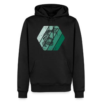 Koi - Sweat à capuche Premium bio Homme - noir - Devant - Nico (187cm)