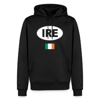 Iteland - Men’s Premium Organic Hoodie - black - Front - Nico (187cm)