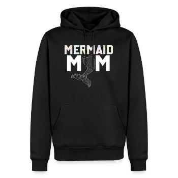 Mermaid Mom Mermaid Mama Saying - Men’s Premium Organic Hoodie - black - Front - Nico (187cm)
