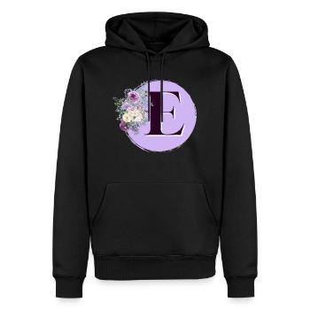 Brief E Blumenkranz - Männer Premium Bio Hoodie - Schwarz - Vorne - Nico (187cm)