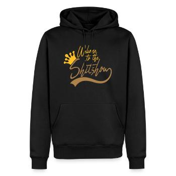Krone Welcome Shitshow - Men’s Premium Organic Hoodie - black - Front - Nico (187cm)
