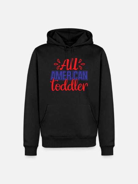 All American Toddler - Men’s Premium Organic Hoodie - black