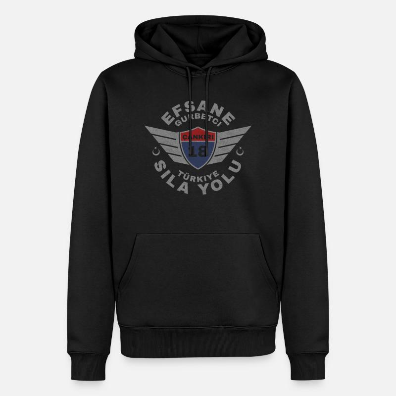 Çankırı - Sweat à capuche Premium bio Homme - noir