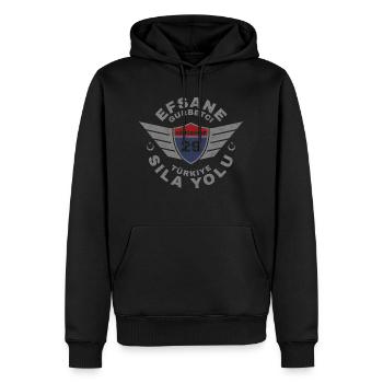 Gümüşhane - Männer Premium Bio Hoodie - Schwarz - Vorne - Nico (187cm)