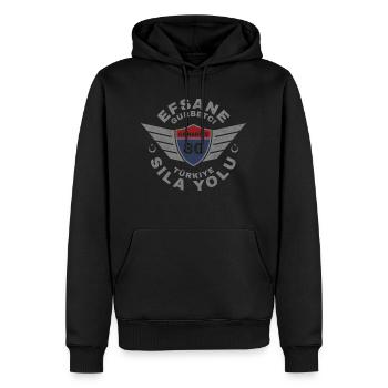 Osmaniye - Männer Premium Bio Hoodie - Schwarz - Vorne - Nico (187cm)