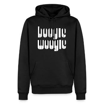 Boogie Woogie Piano keys design - Men’s Premium Organic Hoodie - black - Front - Nico (187cm)