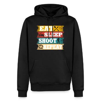 Photography Camera Lens Retro - Männer Premium Bio Hoodie - Schwarz - Vorne - Nico (187cm)