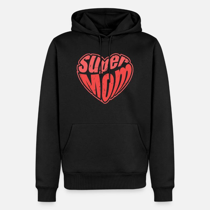 Supermom Mama Muttertag Hero - Männer Premium Bio Hoodie - Schwarz