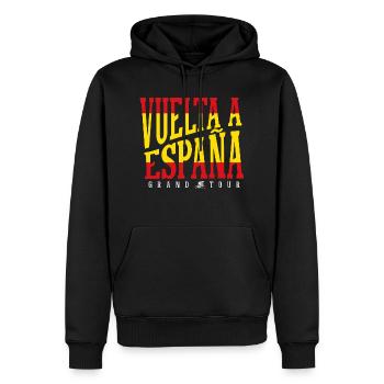 TOUR CYCLISTE VUELTA A ESPAÑA - Sweat à capuche Premium bio Homme - noir - Devant - Nico (187cm)