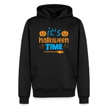 It s halloween time - humor - Men’s Premium Organic Hoodie - black - Front - Nico (187cm)