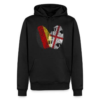 Sardinian fingerprint Sardegna Sardinia - Men’s Premium Organic Hoodie - black - Front - Nico (187cm)