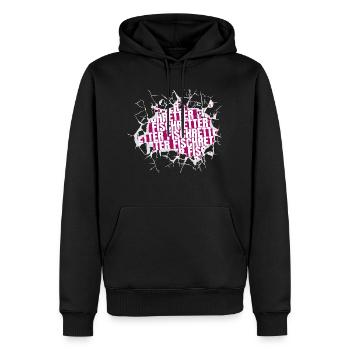 fischen angelngeschenke geek tierrechte - Männer Premium Bio Hoodie - Schwarz - Vorne - Nico (187cm)