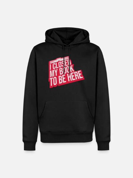 I closed my book - Men’s Premium Organic Hoodie - black