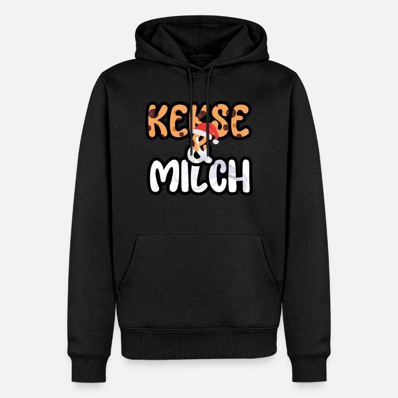 Weihnachten Schokoladen Plätzchen Milch - Männer Premium Bio Hoodie - Schwarz