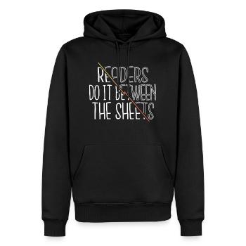 school book lover feminine love comics book worm - Männer Premium Bio Hoodie - Schwarz - Vorne - Nico (187cm)