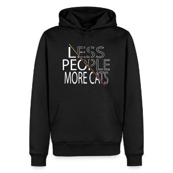 Black Cat Hoodies et sweat-shirts Cat Cat Lover - Sweat à capuche Premium bio Homme - noir - Devant - Nico (187cm)