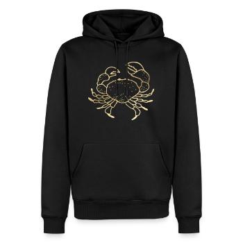 Krabbe - Männer Premium Bio Hoodie - Schwarz - Vorne - Nico (187cm)
